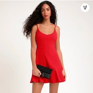 SOLD‼️‼️ NWOT Lulus Red Dress XS